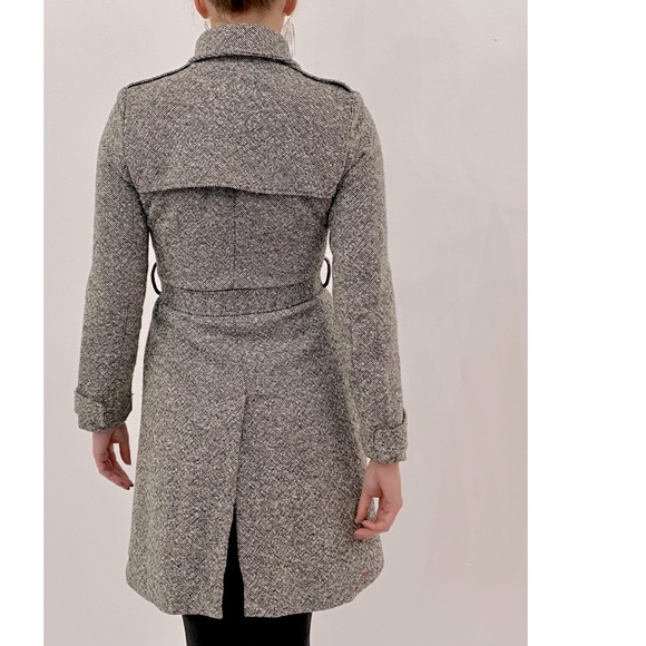 Club Monaco grey tweed trench, size M - Picture 6 of 6